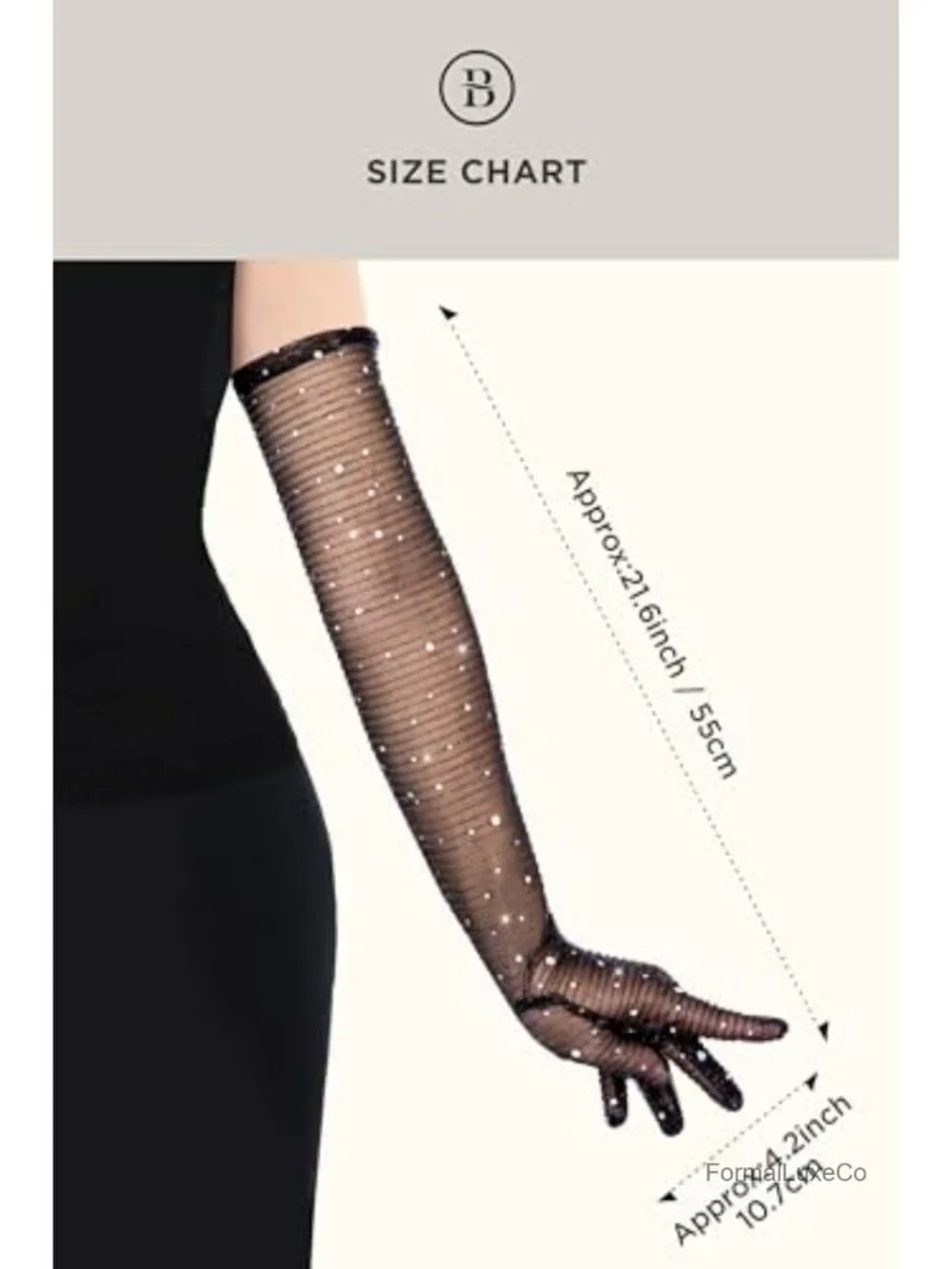 Metallic Mesh Long Opera Gloves for Wedding Party